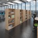 Contract bookcase 2030mm high with 4 shelves - beech