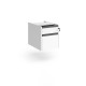 Contract 2 drawer fixed pedestal with graphite finger pull handles - white