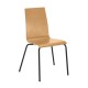 Fundamental dining chair in beech with black frame