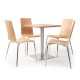 Fundamental dining chair in beech with white frame