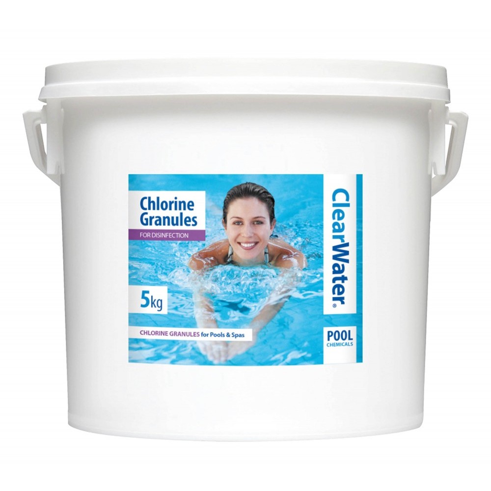 Clearwater 5kg Chlorine Granules Swimming Pool & Spa Water Treatment Lazy-spa