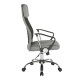 Chord high back operators chair with mesh back and headrest - grey