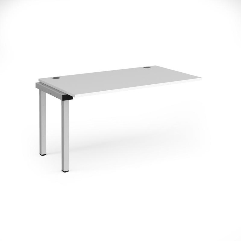 Connex add on unit single 1400mm x 800mm - silver frame, white top