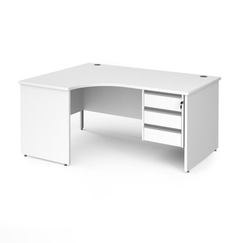 Finish: White, Drawers: Silver, Width: 1600