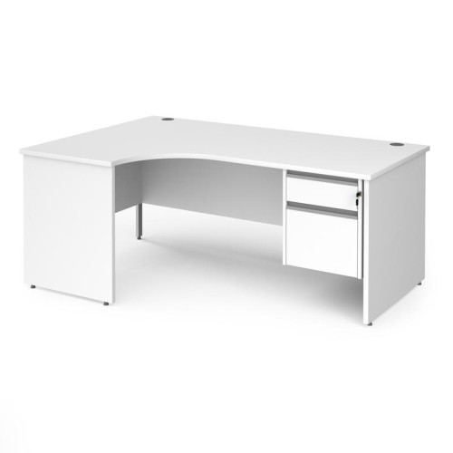 Finish: White, Drawers: Silver, Width: 1800