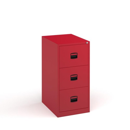 Finish: Red, Drawers: 3
