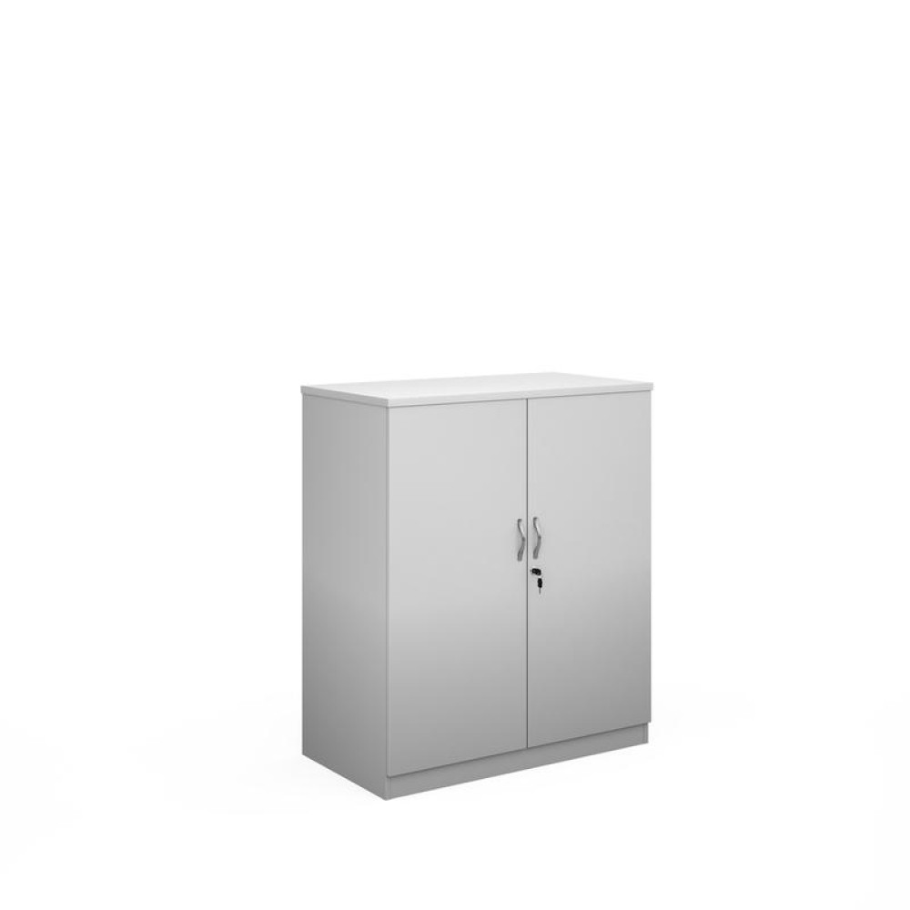 Systems double door cupboard 1200mm high - white