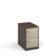 Steel 2 drawer executive filing cabinet 711mm high - coffee/cream