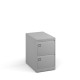 Steel 2 drawer executive filing cabinet 711mm high - goose grey