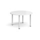 Circular white radial leg meeting table 1200mm - white