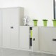 Steel contract cupboard with 3 shelves 1806mm high - white