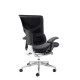 Dynamo Ergo leather posture chair with chrome base - black