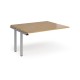 Adapt add on units back to back 1400mm x 1200mm - silver frame, oak top
