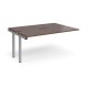 Adapt add on units back to back 1600mm x 1200mm - silver frame, walnut top
