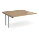 Adapt add on units back to back 1600mm x 1600mm - silver frame, oak top