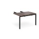 Adapt add on unit double return desk 800mm x 1200mm - black frame, walnut top