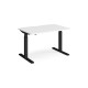 Elev8 Touch straight sit-stand desk 1200mm x 800mm - black frame, white top