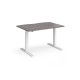 Elev8 Touch straight sit-stand desk 1200mm x 800mm - white frame, grey oak top