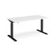 Elev8 Touch straight sit-stand desk 1600mm x 800mm - black frame, white top