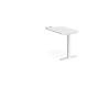 Elev8 Touch sit-stand return desk 600mm x 800mm - white frame, white top