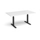 Elev8 Touch boardroom table 1800mm x 1000mm - black frame, white top