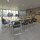 Rectangular deluxe fliptop meeting table with black frame 1200mm x 800mm - grey oak