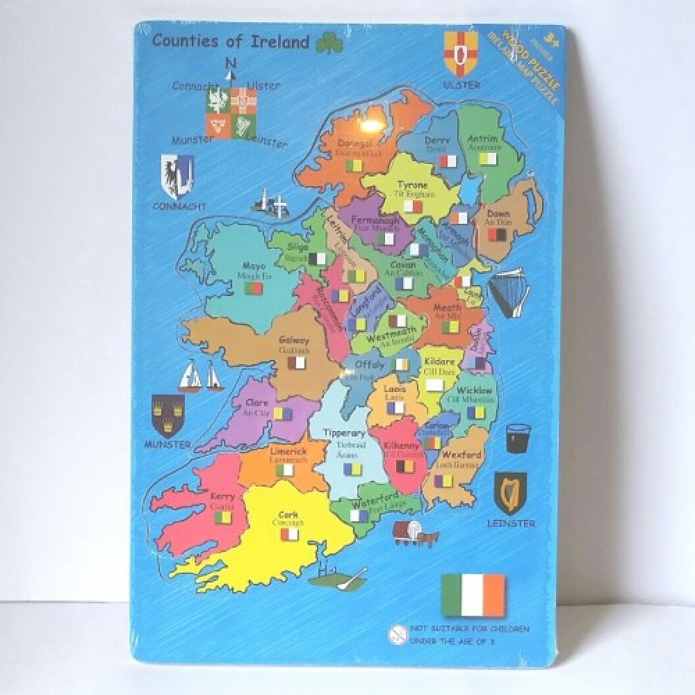 Ireland Map Wooden Puzzle
