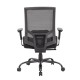 Isla bariatric operator chair with black fabric seat and mesh back