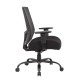 Isla bariatric operator chair with black fabric seat and mesh back
