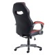 Jensen high back executive chair - black and red faux leather