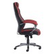 Jensen high back executive chair - black and red faux leather