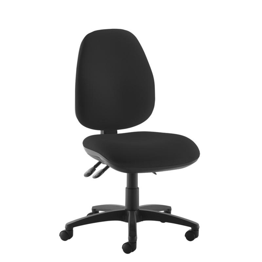 Jota high back operator chair with no arms - black