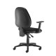 Jota high back operator chair with adjustable arms - black