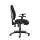 Jota high back operator chair with adjustable arms - black