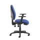 Jota high back operator chair with adjustable arms - blue