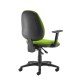 Jota high back operator chair with adjustable arms - green