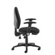 Jota high back operator chair with folding arms - black