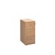 Wooden 3 drawer filing cabinet with silver handles 1045mm high - beech