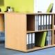 Deluxe desk high bookcase 600mm deep - white