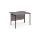 Maestro 25 straight desk 1000mm x 800mm - black H-frame leg, grey oak top