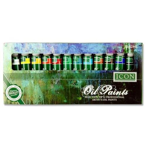 ICON BOX 12x12ml OIL PAINTS
