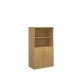Universal combination unit with open top 1440mm high with 3 shelves - oak