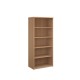 Universal bookcase 1790mm high with 4 shelves - beech
