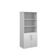 Duo combination unit with open top 1790mm high with 4 shelves - white