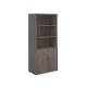 Universal combination unit with open top 1790mm high with 4 shelves - grey oak