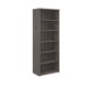 Universal bookcase 2140mm high with 5 shelves - grey oak