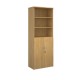 Universal combination unit with open top 2140mm high with 5 shelves - oak