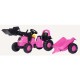 Rolly Toys Ride on Pink Pedal Tractor