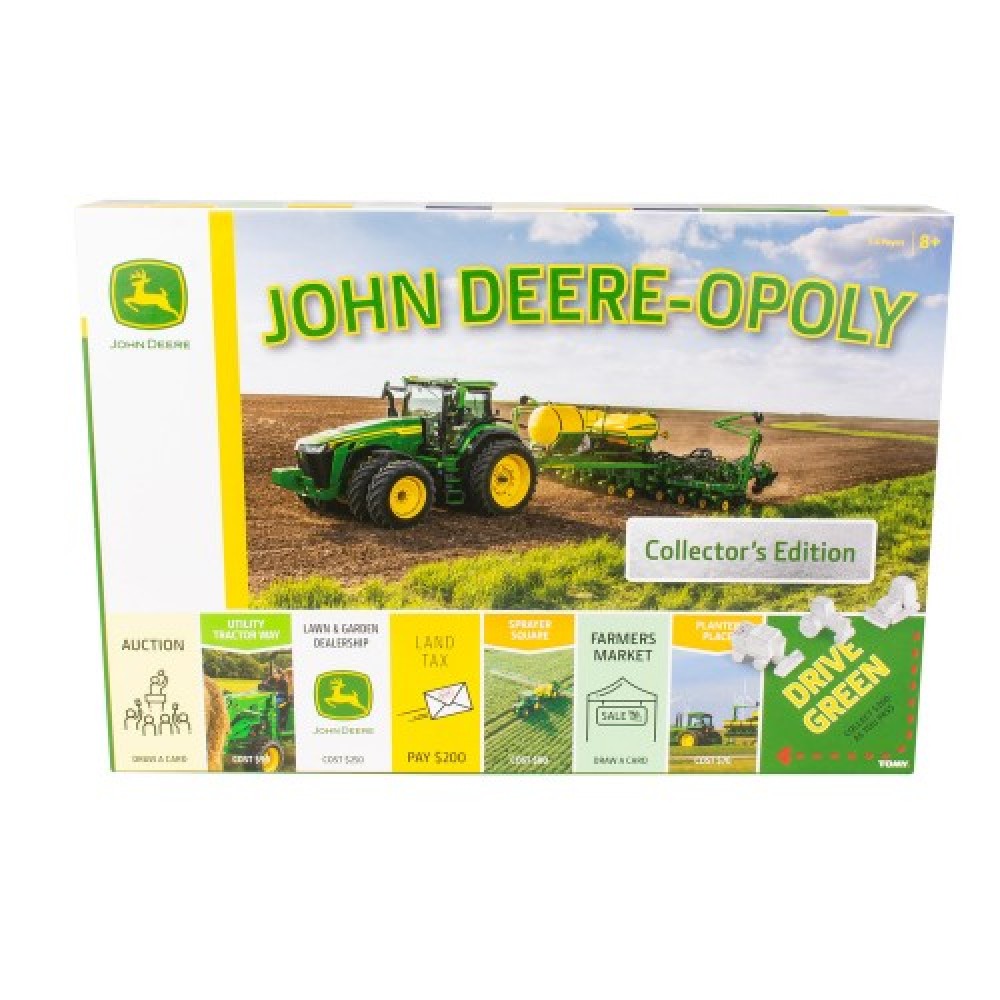 John Deere-Opoly Board Game, Family Games, Fun for Adults and Children, Family Kids Board Game, Suitable for Children 8 Years+