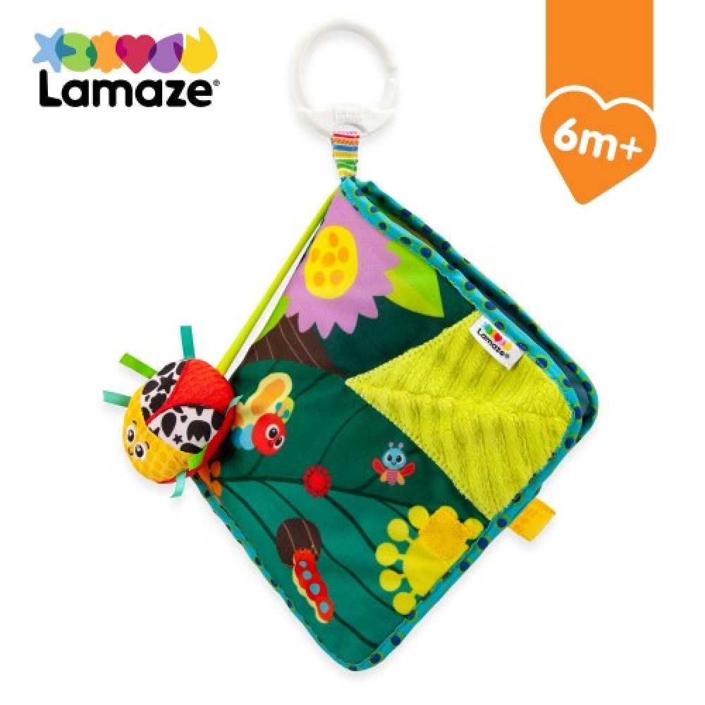TOMY LAMAZE Bitty Bug Book, Clip on Pram and Pushchair Newborn, Sensory Babies with Colours and Sounds, Development Toy for Boys and Girls Aged 0 Months +